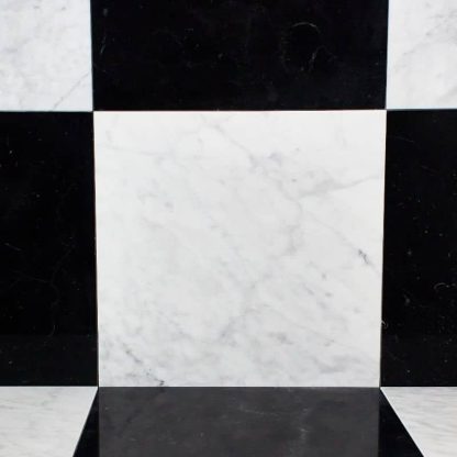 Nero Marquina- Calacatta Royal Chequerboard Polished Marble Tiles - Image 6