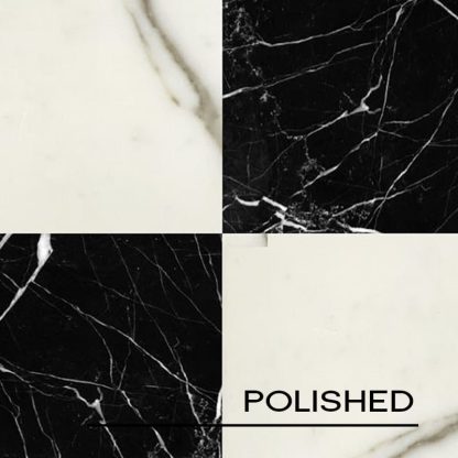 Nero Marquina & Statuario Chequerboard Polished Marble Tiles