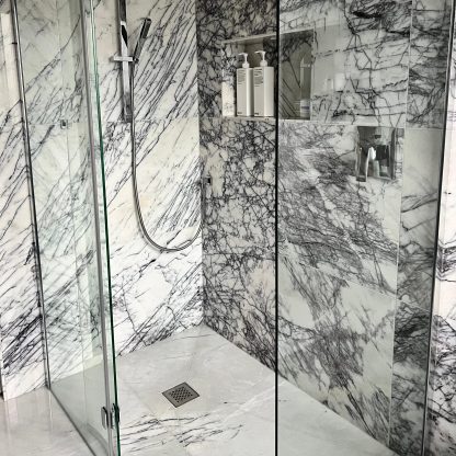 Calacatta Lilac White Polished Marble Tiles - Image 3