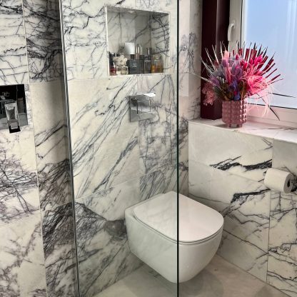 Calacatta Lilac White Polished Marble Tiles - Image 4