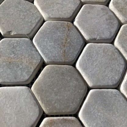 Calacatta Gold Tumbled Marble Hexagon MOSAICS - Image 6