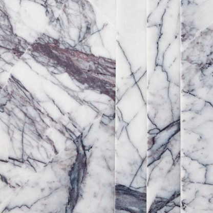 Calacatta Lilac White Honed Marble Tiles - Image 4