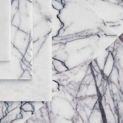 Calacatta Lilac White Honed Marble Tiles - Image 5