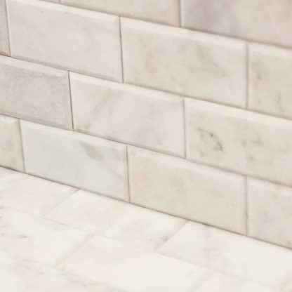 Bevelled Calacatta Metro Marble Tiles Honed - Image 3
