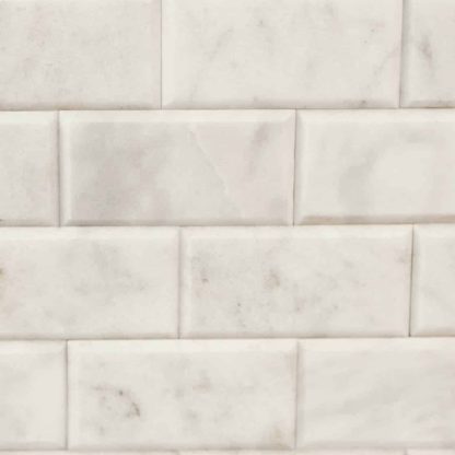 Bevelled Calacatta Metro Marble Tiles Honed