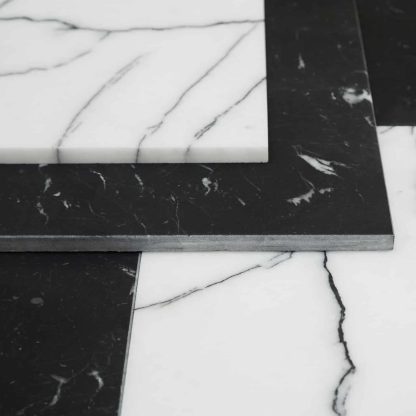 Calacatta Viola - Nero Marquina Chequerboard Honed Marble Tiles - Image 2