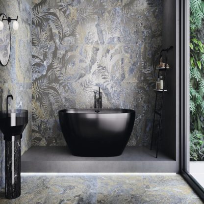 Agate Blue Lappato Porcelain