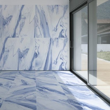 Ebrue Blue Polished Porcelain