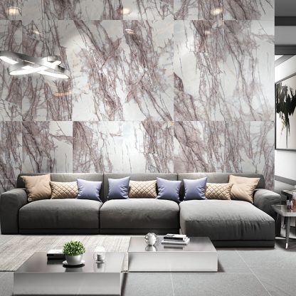 Lilac Purple White Polished Porcelain