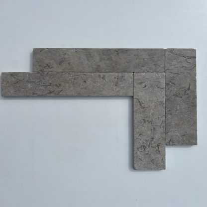 Milly Grey Tumbled Limestone Herringbone Tiles - Image 2