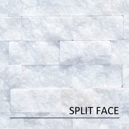 Calacatta White Split Face Marble Mosaic