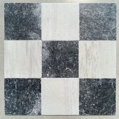 Di Scacchi Chequerboard Tumbled Marble Tiles