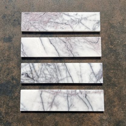 Calacatta Lilac Honed Marble Herringbone - Image 2