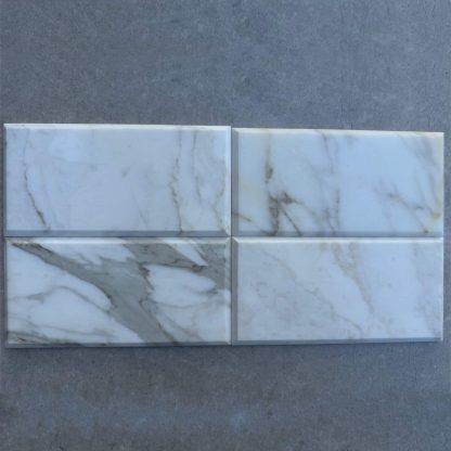 Italian Calacatta Oro Honed Marble Metro Tiles - Image 3