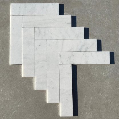 White Honed Metro Marble Tiles
