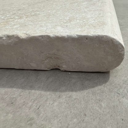 Jerusalem Ivory Tumbled Single Bullnose Limestone Pool Coping - Image 3