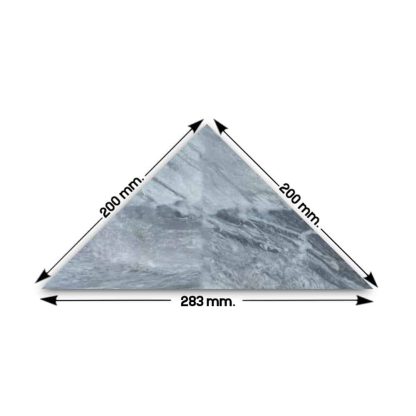 Green Grey White Polished Triangle Marble Tiles - Image 3