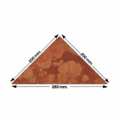 Nero - Rossa - Carrara Polished Triangle Marble Tiles - Image 3