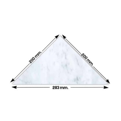 Verde - Nero - Carrara Polished Triangle Marble Tiles - Image 4