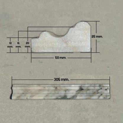 Arabescato Amazon Mixed Polished Marble Dado - Image 2