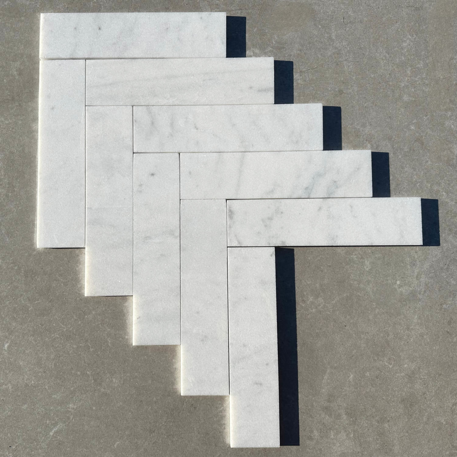 White Honed Metro Marble Tiles